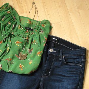 Hudson Nico Midrise Super Skinny Jeans, 27, dark wash